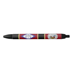 Bolígrafo De Tinta Negra Bandera de Arkansas