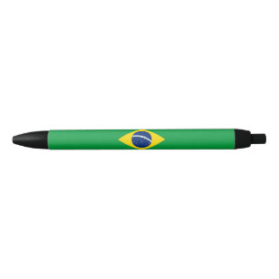 Bolígrafo De Tinta Negra Bandera de Brasil