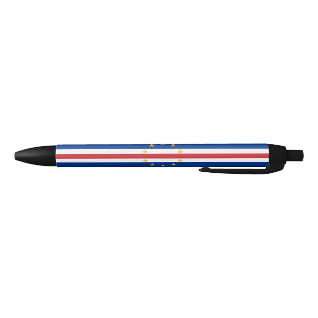 Bolígrafo De Tinta Negra Bandera de Cabo Verde (Parte de abajo)