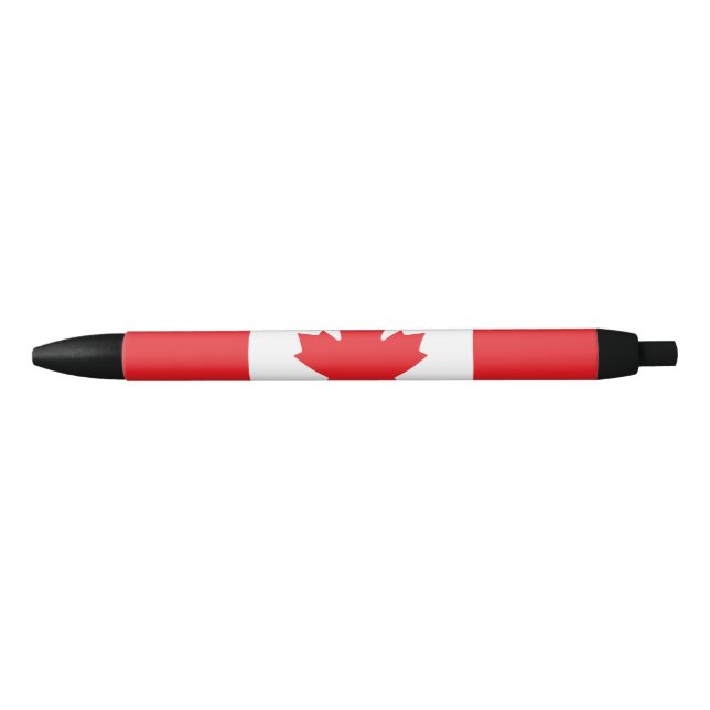 Bolígrafo De Tinta Negra Bandera de Canadá (Anverso)