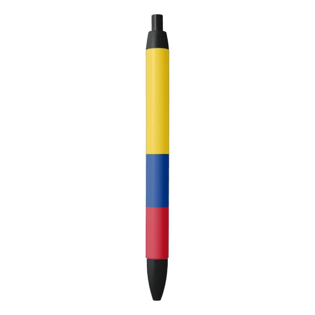 Bolígrafo De Tinta Negra Bandera de Colombia (Frente vertical)