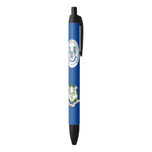 Bolígrafo De Tinta Negra Bandera de Connecticut