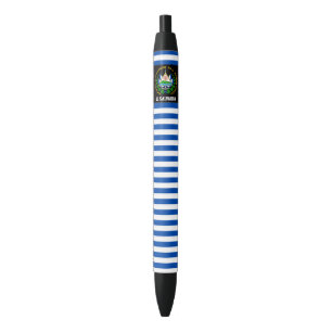 Bolígrafo De Tinta Negra Bandera de El Salvador Cute Patriótico