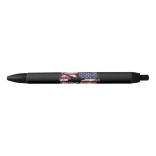Bolígrafo De Tinta Negra Bandera de Estados Unidos Baloncesto Vintage Patri