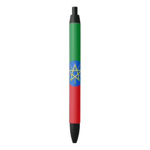 Bolígrafo De Tinta Negra Bandera de Etiopía