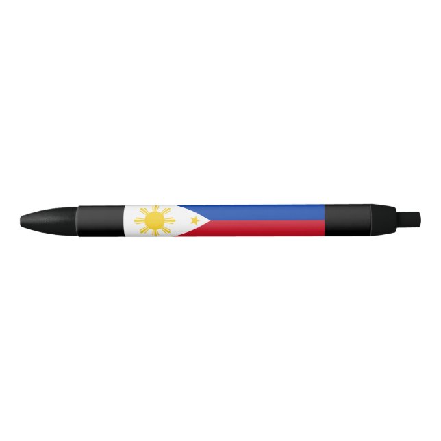 Bolígrafo De Tinta Negra Bandera de Filipinas (Anverso)