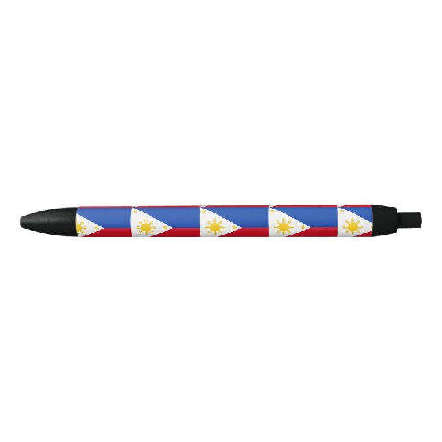 Bolígrafo De Tinta Negra Bandera de Filipinas (Anverso)