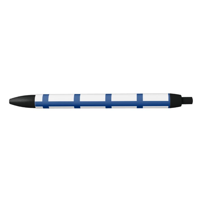 Bolígrafo De Tinta Negra Bandera de Finlandia (Anverso)