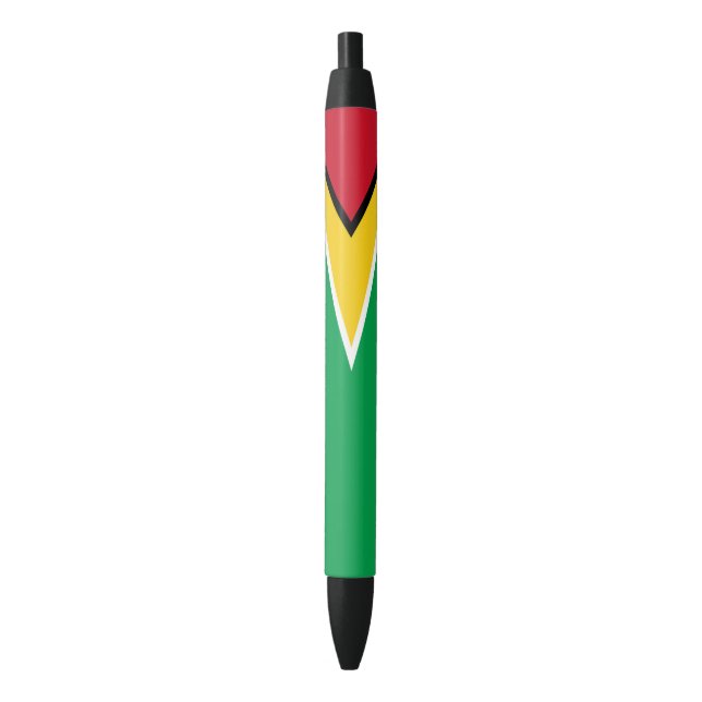 Bolígrafo De Tinta Negra Bandera de Guyana (Frente vertical)