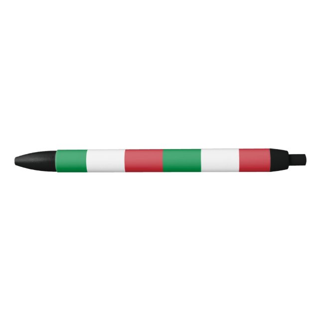Bolígrafo De Tinta Negra Bandera de Italia (Anverso)