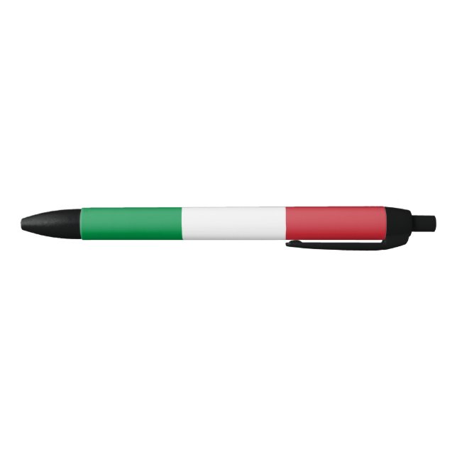 Bolígrafo De Tinta Negra Bandera de Italia (Parte de abajo)