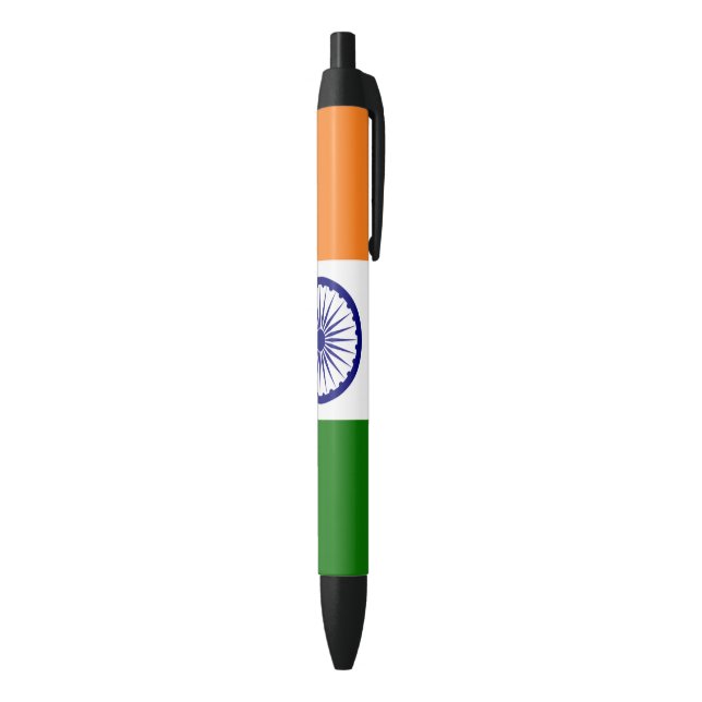 Bolígrafo De Tinta Negra Bandera de la India (Parte inferior (Vertical))