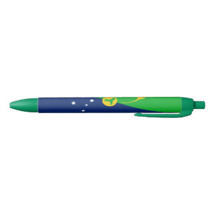 Bolígrafo De Tinta Negra Bandera de la Isla de Navidad