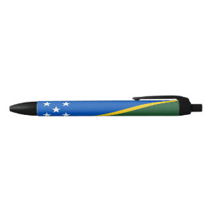 Bolígrafo De Tinta Negra Bandera de las Islas Salomón