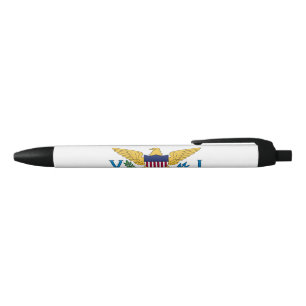 Bolígrafo De Tinta Negra Bandera de las Islas Vírgenes de los Estados Unido