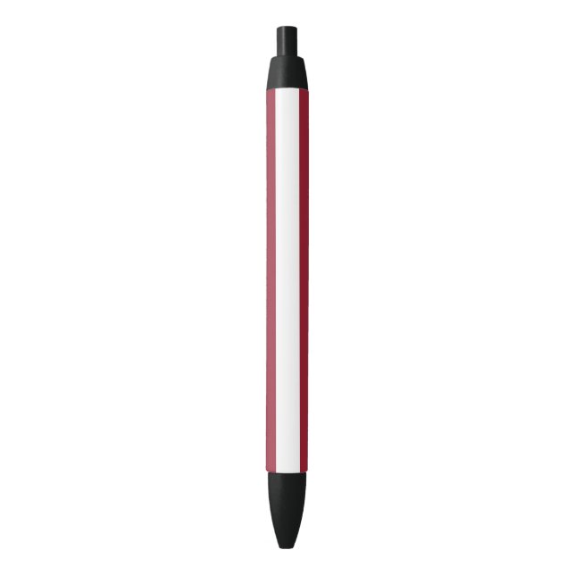 Bolígrafo De Tinta Negra Bandera de Letonia (Frente vertical)
