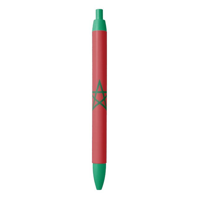Bolígrafo De Tinta Negra Bandera de Marruecos (Frente vertical)