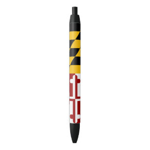 Bolígrafo De Tinta Negra Bandera de Maryland