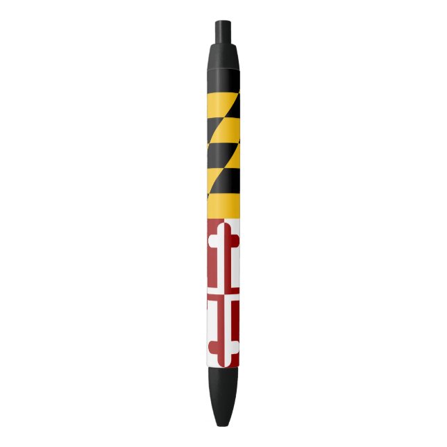 Bolígrafo De Tinta Negra Bandera de Maryland (Frente vertical)