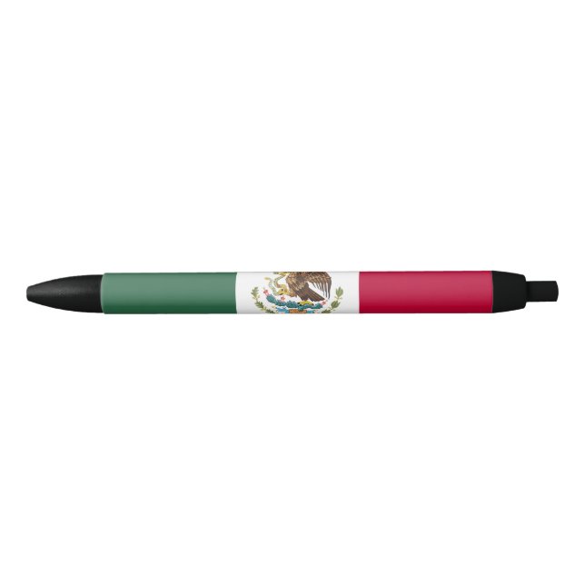 Bolígrafo De Tinta Negra Bandera de México (Anverso)