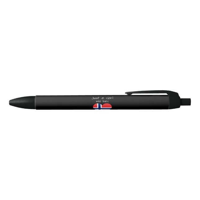 Bolígrafo De Tinta Negra Bandera de Noruega (Parte superior)