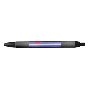 Bolígrafo De Tinta Negra bandera de orgullo de cuero SlipperyJoe's negro az