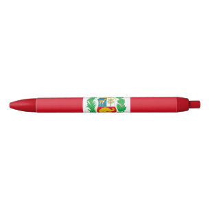 Bolígrafo De Tinta Negra Bandera de Perú