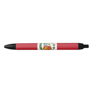 Bolígrafo De Tinta Negra Bandera de Perú