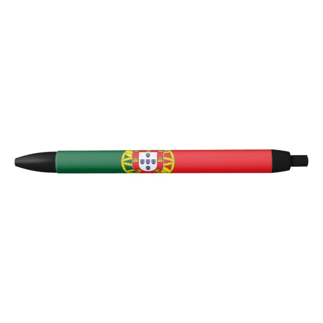 Bolígrafo De Tinta Negra Bandera de Portugal (Anverso)