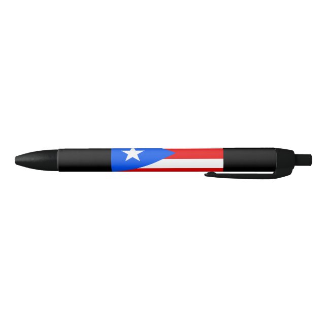 Bolígrafo De Tinta Negra Bandera de Puerto Rico (Parte de abajo)
