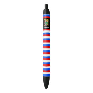 Bolígrafo De Tinta Negra Bandera de Puerto Rico cuida patriota