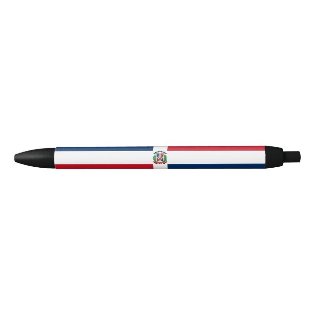 Bolígrafo De Tinta Negra Bandera de República Dominicana (Anverso)