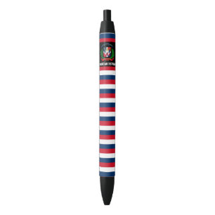 Bolígrafo De Tinta Negra Bandera de República Dominicana Cuida Patriótica