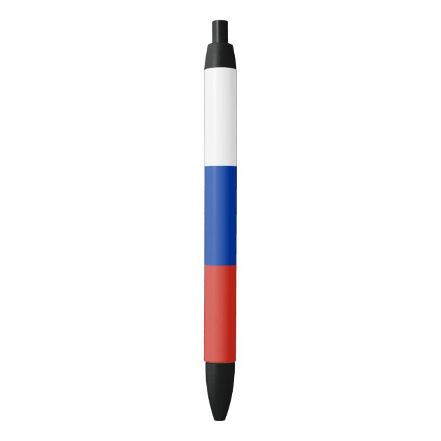 Bolígrafo De Tinta Negra Bandera de Rusia (Frente vertical)