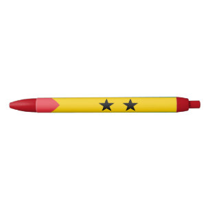 Bolígrafo De Tinta Negra Bandera de Santo Tomé y Príncipe