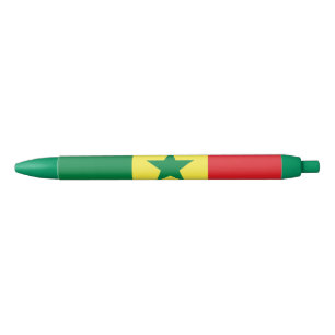 Bolígrafo De Tinta Negra Bandera de Senegal