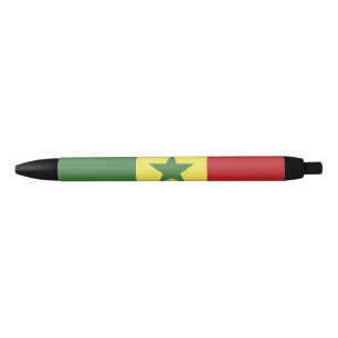 Bolígrafo De Tinta Negra Bandera de Senegal