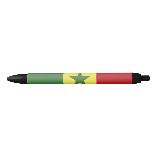Bolígrafo De Tinta Negra Bandera de Senegal (Anverso)
