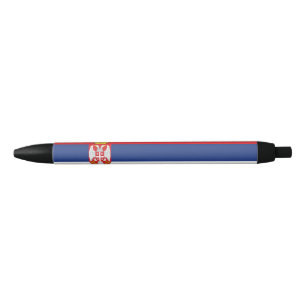 Bolígrafo De Tinta Negra Bandera de Serbia