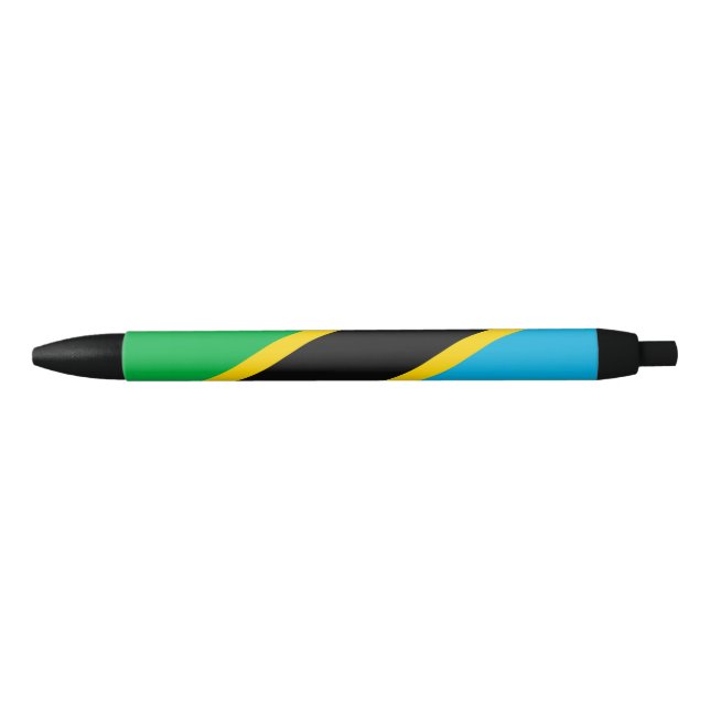 Bolígrafo De Tinta Negra Bandera de Tanzania (Anverso)