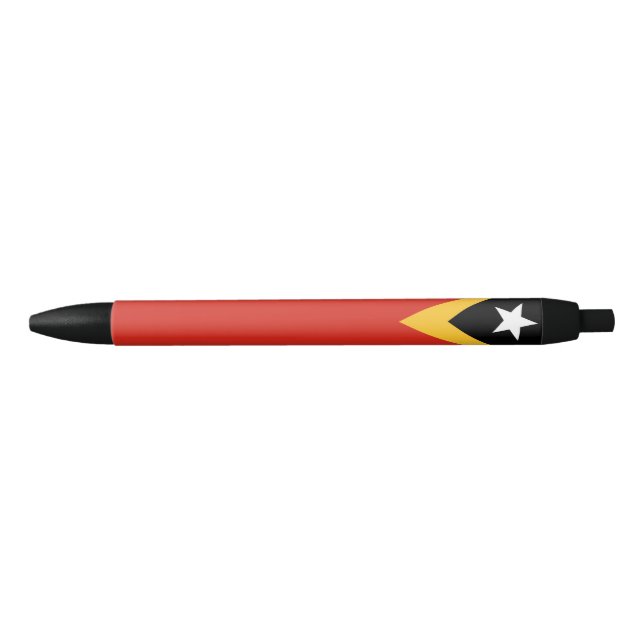 Bolígrafo De Tinta Negra Bandera de Timor Oriental (Anverso)