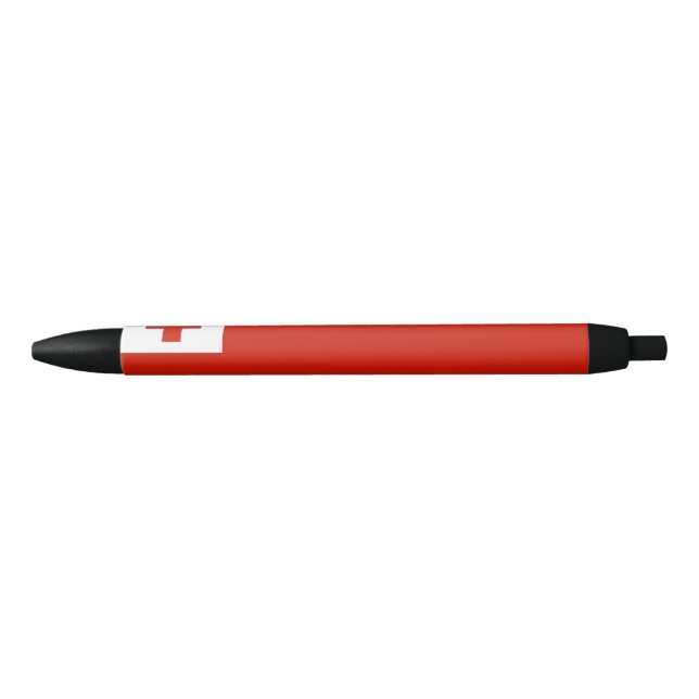 Bolígrafo De Tinta Negra Bandera de Tonga (Anverso)