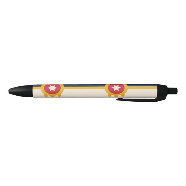 Bolígrafo De Tinta Negra Bandera de Tulsa (Oklahoma) (Parte de abajo)