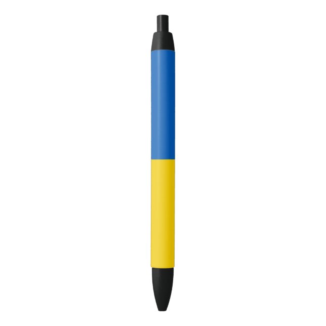 Bolígrafo De Tinta Negra Bandera de Ucrania (Frente vertical)