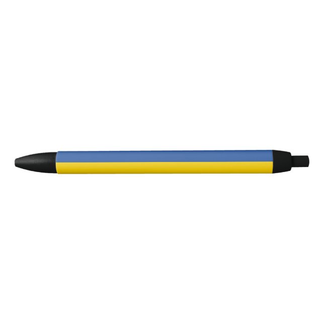Bolígrafo De Tinta Negra Bandera de Ucrania, regalo patriótico de Ucrania (Anverso)