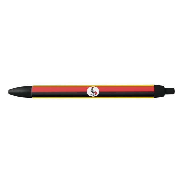 Bolígrafo De Tinta Negra Bandera de Uganda (Anverso)