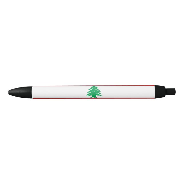 Bolígrafo De Tinta Negra Bandera del Líbano (Anverso)