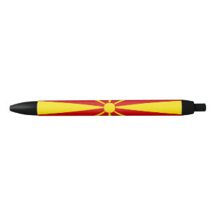 Bolígrafo De Tinta Negra Bandera del Norte de Macedonia