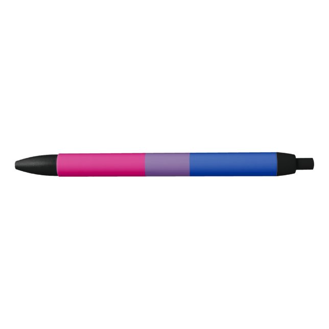 Bolígrafo De Tinta Negra Bandera del Orgullo Bisexual (Anverso)