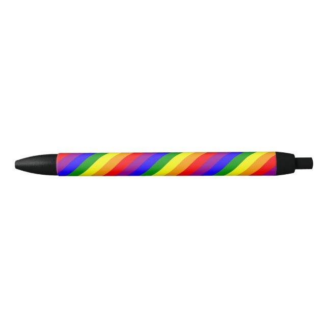 Bolígrafo De Tinta Negra Bandera del orgullo gay (Anverso)
